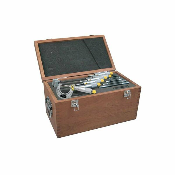 Asimeto 6-12" x 0.0001 Graduation Asimeto Enamel Micrometer Ratchet Set 7101827